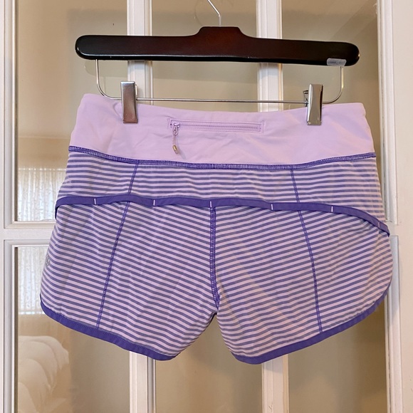 Lululemon speed up short purple stripe size 4 - Picture 2 of 4